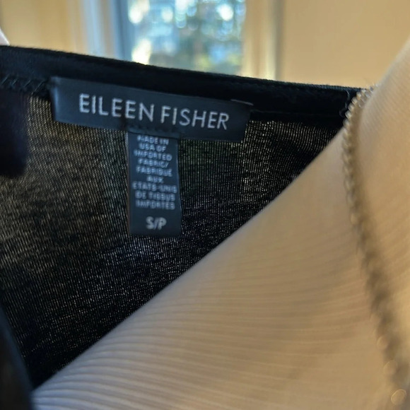 Eileen Fisher Asymmetrical Black Tunic, Size Small, Like New - Picture 6 of 7